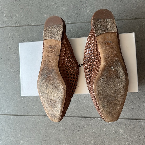 Vince Barrett Woven Leather Mules. Perfect for fall/winter/spring. - Picture 4 of 5
